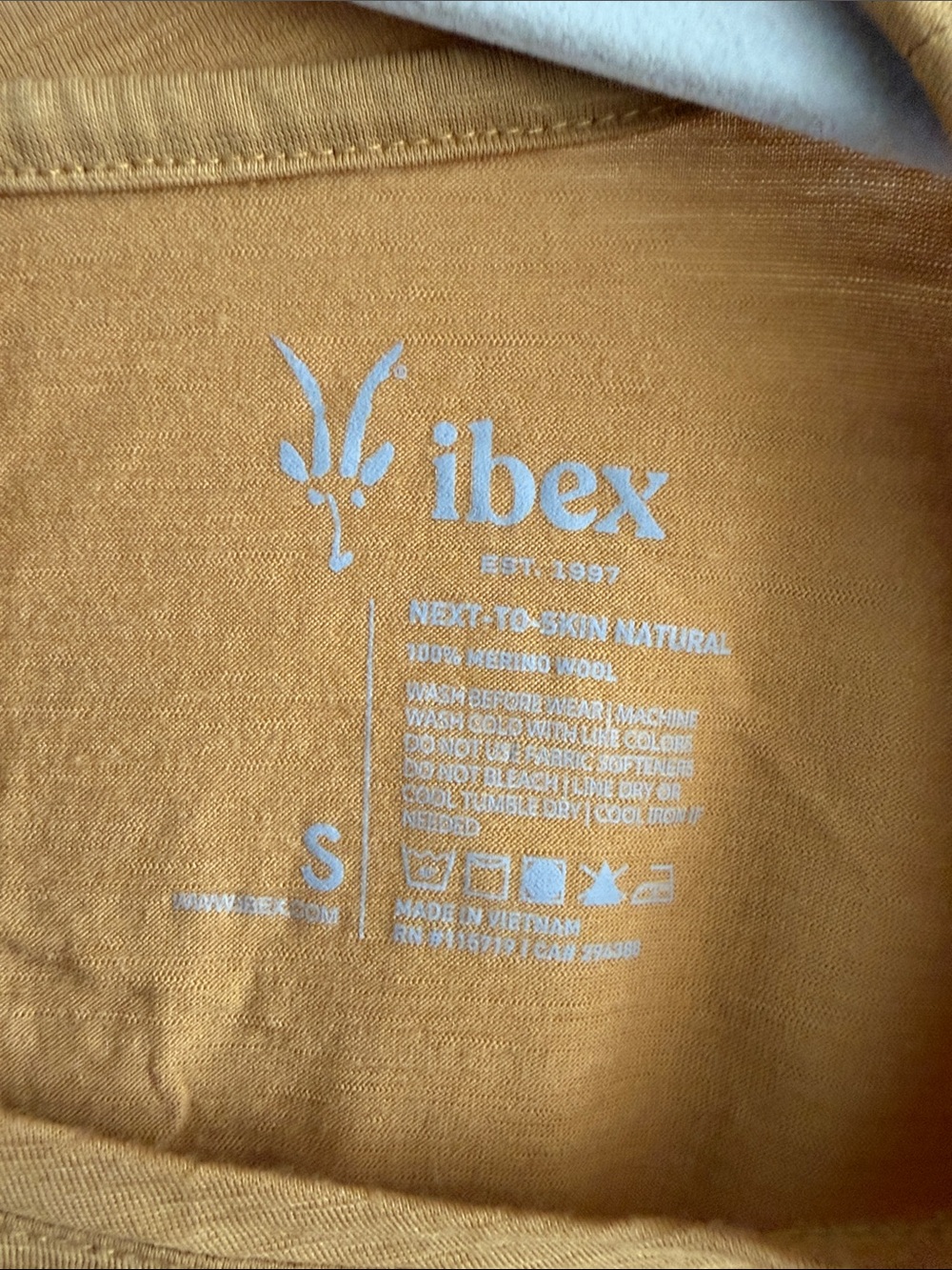 Ibex merino Wool Sleeveless Mustard Tank Top - Picture 2 of 4